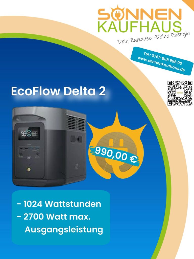 EcoFlow Delta 2 Powerstation 1024 Wh