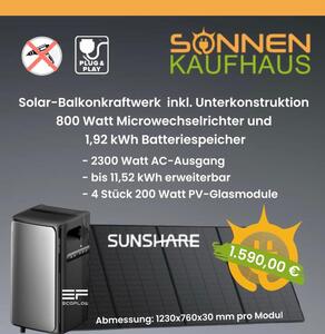 Mehr über den Artikel erfahren Solar-Balkonkraftwerk Bad Krozingen